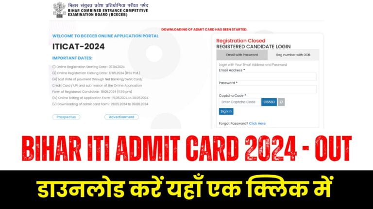 iticat admit card