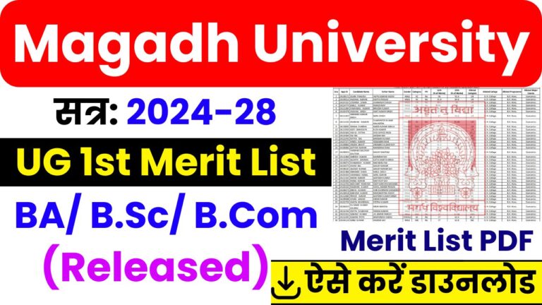 magadh university merit list