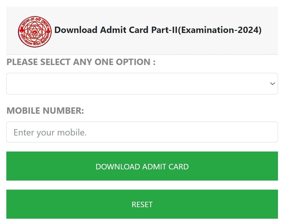 lnmu ug part 2 admit card