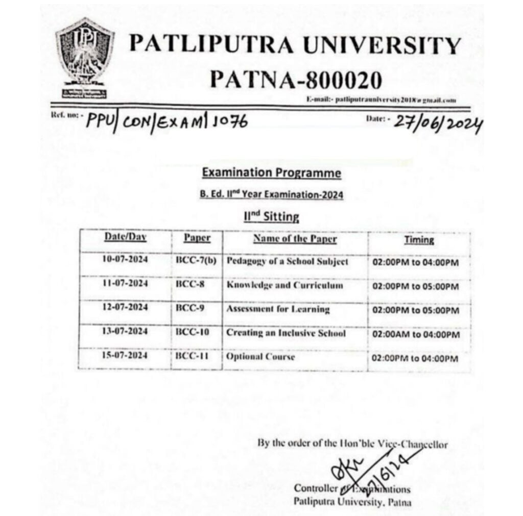 ppu bed part 2 exam date