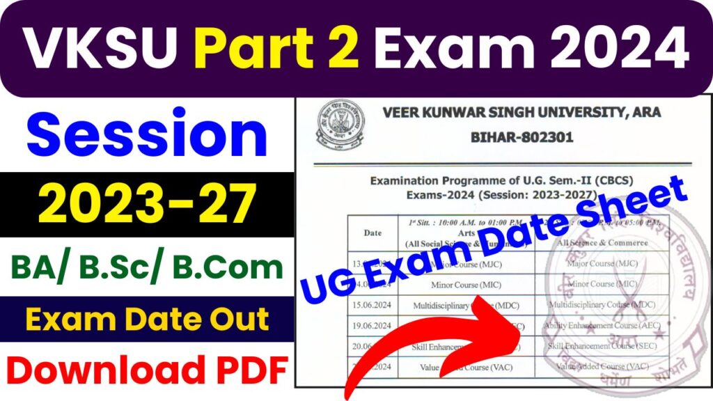 vksu 2nd semester exam date