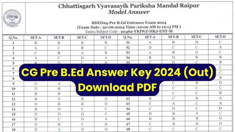 cg bed answer key