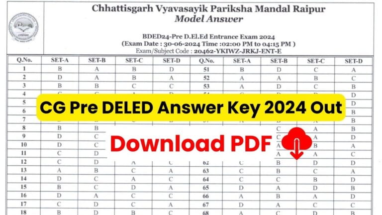 cg deled answer key