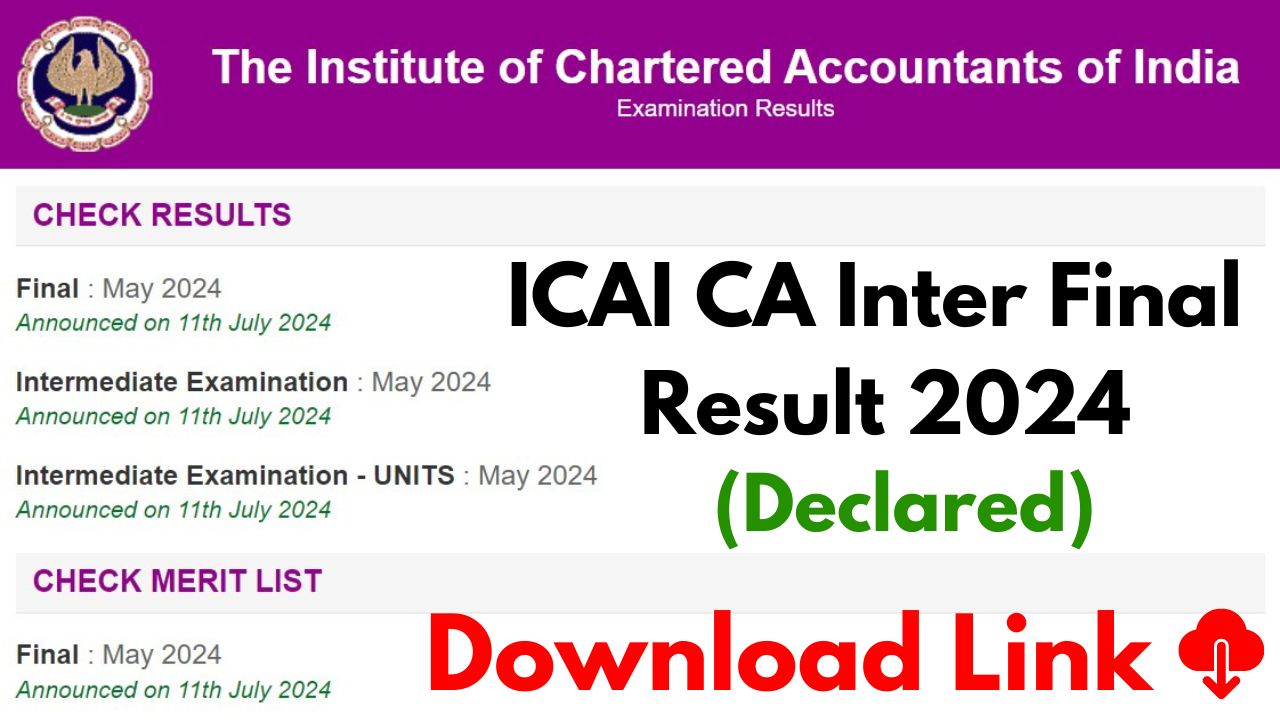 icai ca inter final result