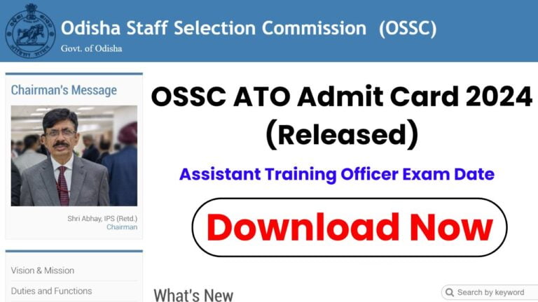 ossc ato admit card