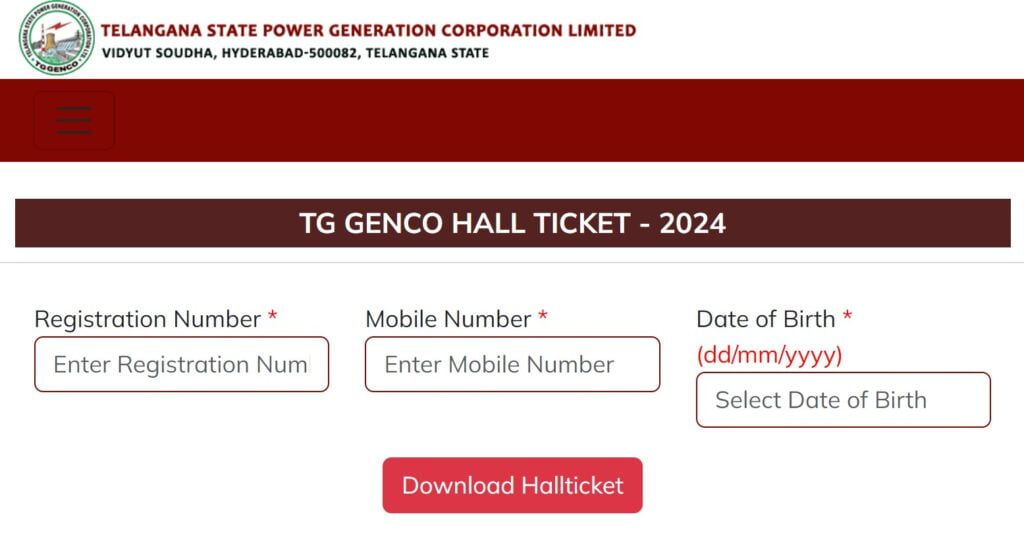 tsgenco hall ticket