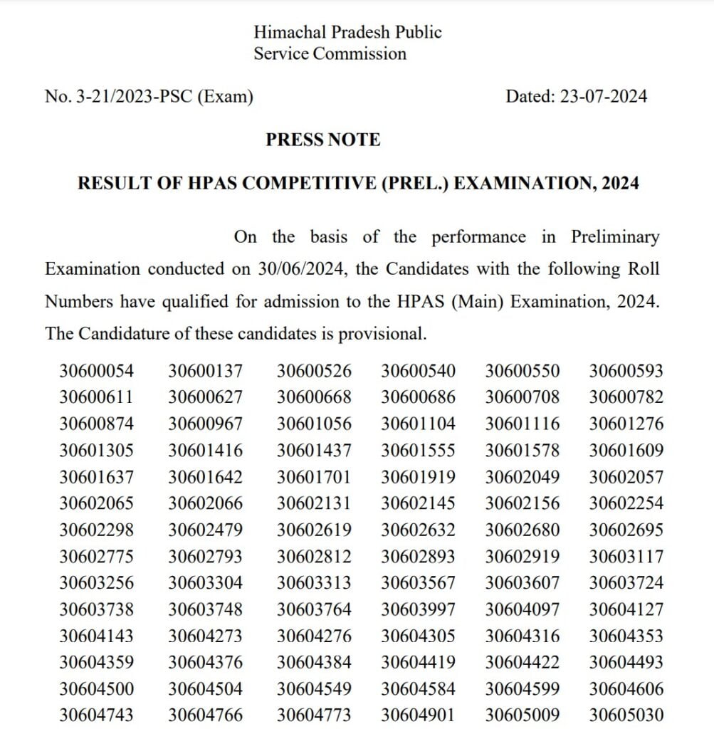 hppsc hpas result