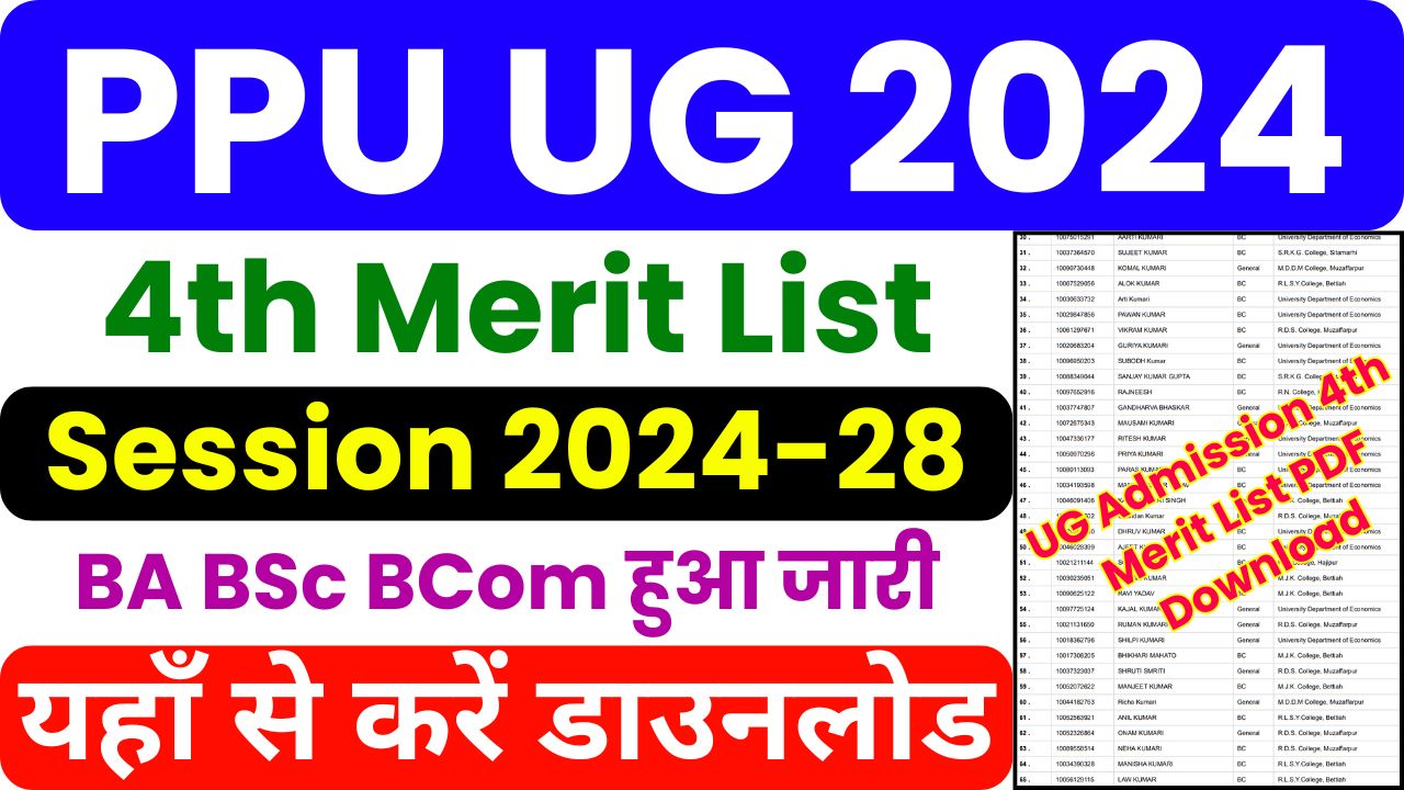 ppu ug 4th merit list