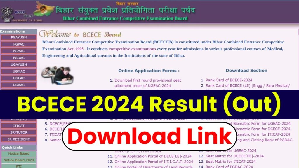 Bcece result 2024