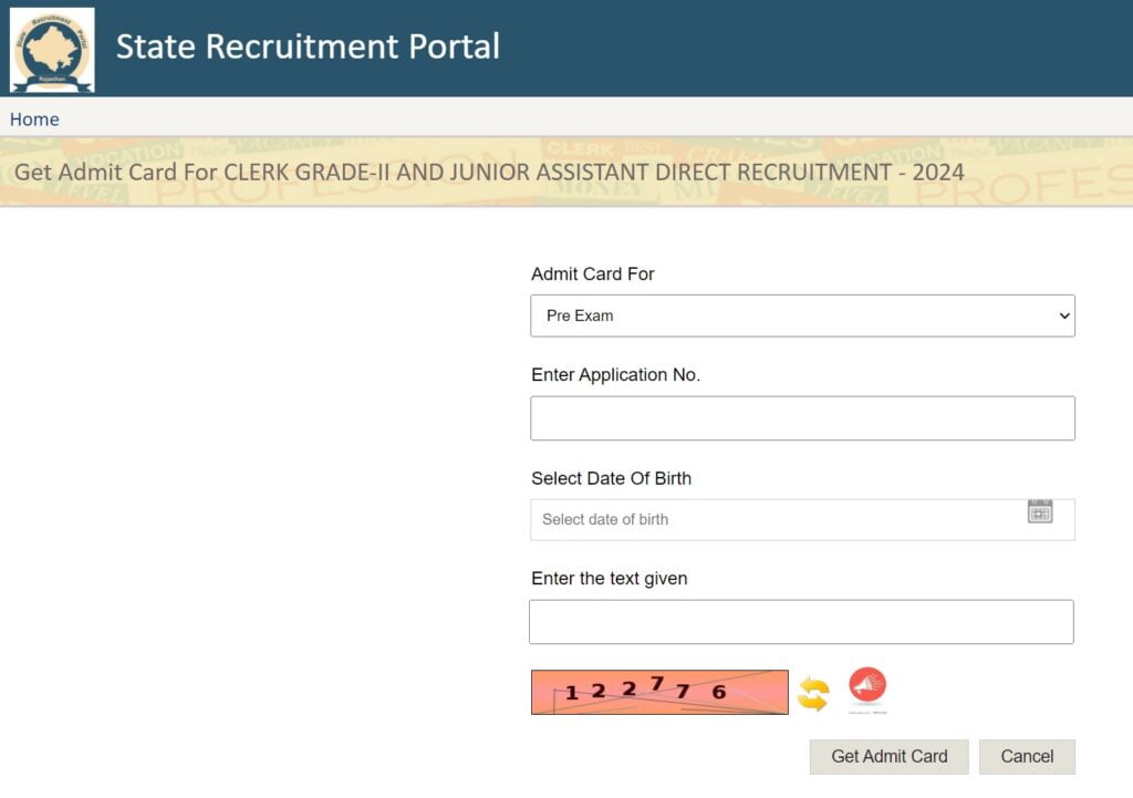 RSMSSB LDC Admit Card