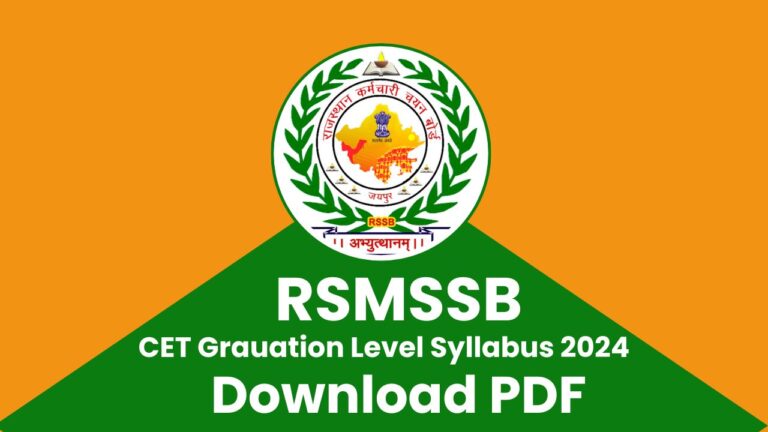 CET Graduation Level Syllabus