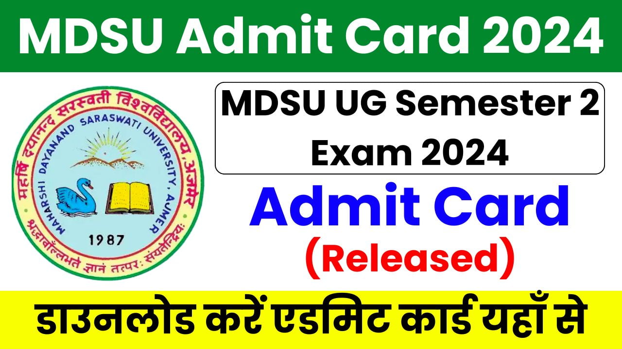 MDSU UG Sem 2 Admit Card 2024