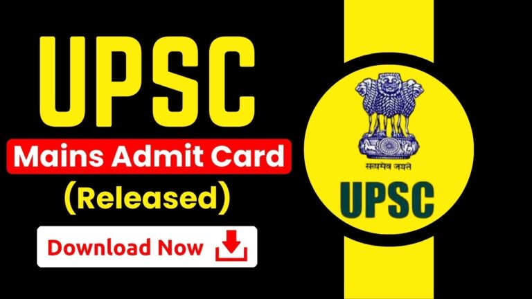 UPSC Mains Admit Card 2024