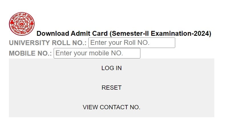 lnmu 2nd semester admit card